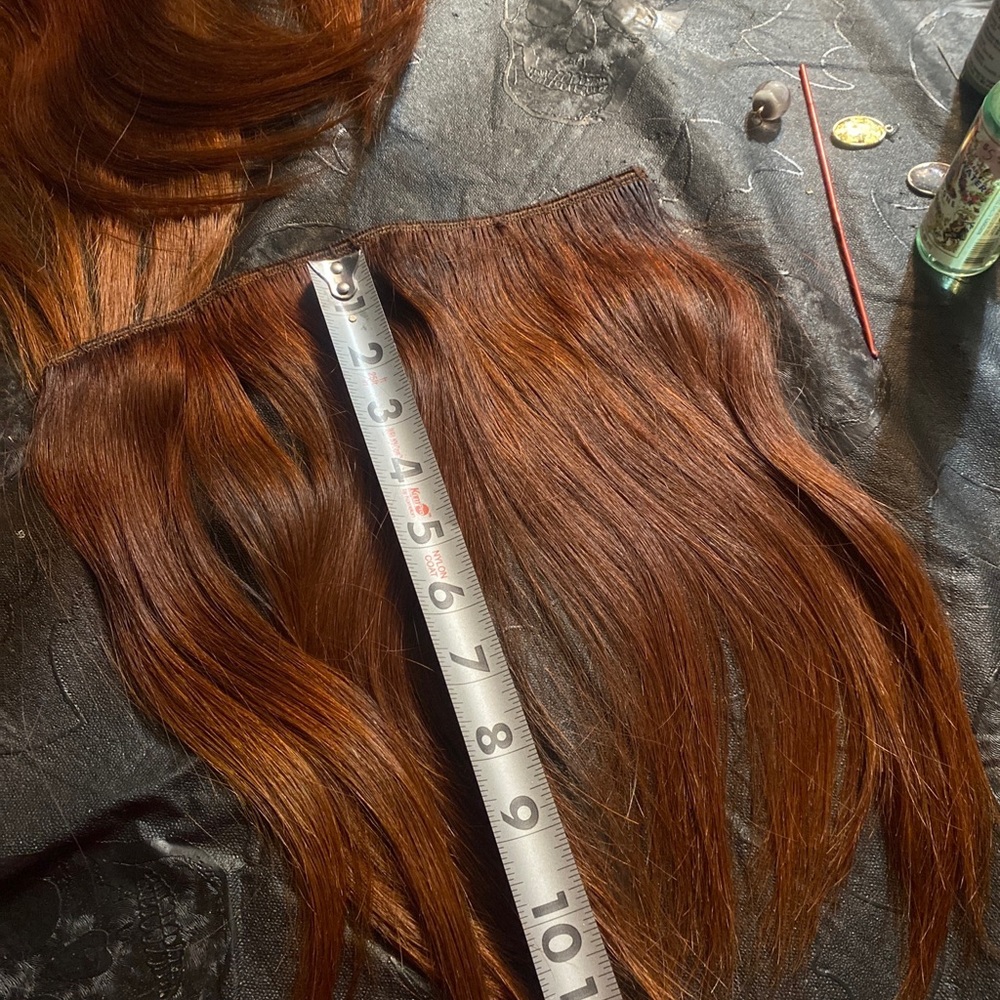 Bellami sew in weft human hair, red